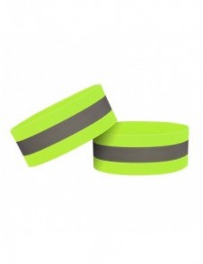 Reflekterande armband cykel med kardborreband 4cm gul