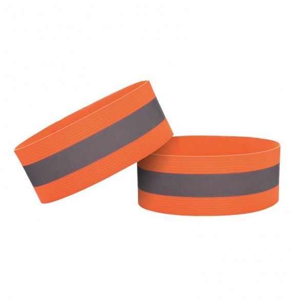 Reflekterande armband cykel löpande kardborre 4cm orange