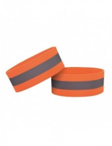 Reflekterande armband cykel löpande kardborre 4cm orange