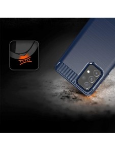 Carbon Case Flexibelt skal TPU-fodral för Samsung Galaxy A72 4G blå