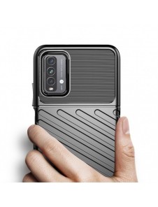 Thunder Case Flexibel Tough Rugged Cover TPU-fodral för Xiaomi Poco M3 / Xiaomi Redmi 9T svart
