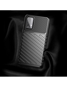 Thunder Case Flexibel Tough Rugged Cover TPU-fodral för Xiaomi Poco M3 / Xiaomi Redmi 9T svart