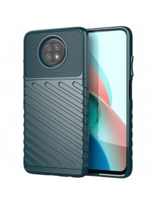 Thunder Case Flexibel Tough Rugged Cover TPU-fodral för Xiaomi Redmi Note 9T 5G grön