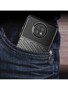 Thunder Case Flexibel Tough Rugged Cover TPU-fodral för Xiaomi Redmi Note 9T 5G grön