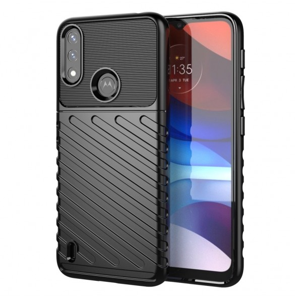 Thunder Case flexibelt pansarskal till Motorola Moto E7 Power svart