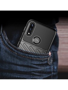 Thunder Case flexibelt pansarskal till Motorola Moto E7 Power svart