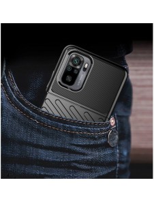 Thunder Case Flexibel Tough Rugged Cover TPU-fodral för Xiaomi Redmi Note 10 / Redmi Note 10S blå