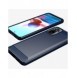 Carbon Case Flexible Cover TPU-fodral för Xiaomi Redmi Note 10 / Redmi Note 10S blå