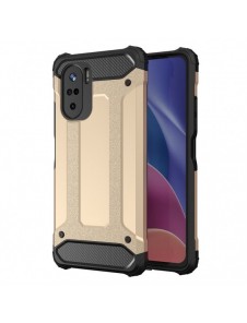 Hybrid Armor Case Tough Rugged Cover för Xiaomi Redmi K40 Pro+ / K40 Pro / K40 / Poco F3 golden