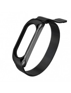 Ersättningsarmband i metall magnetiskt armband för Xiaomi Mi Band 6 / Mi Band 5 / Mi Band 4 / Mi Band 3 Svart