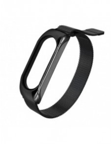 Ersättningsarmband i metall magnetiskt armband för Xiaomi Mi Band 6 / Mi Band 5 / Mi Band 4 / Mi Band 3 Svart