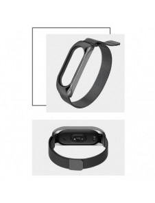 Ersättningsarmband i metall magnetiskt armband för Xiaomi Mi Band 6 / Mi Band 5 / Mi Band 4 / Mi Band 3 Svart
