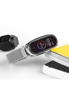 Ersättningsarmband i metall magnetiskt armband för Xiaomi Mi Band 6 / Mi Band 5 / Mi Band 4 / Mi Band 3 Svart