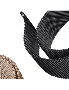 Ersättningsarmband i metall magnetiskt armband för Xiaomi Mi Band 6 / Mi Band 5 / Mi Band 4 / Mi Band 3 Svart