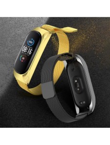 Ersättningsarmband i metall magnetiskt armband för Xiaomi Mi Band 6 / Mi Band 5 / Mi Band 4 / Mi Band 3 Svart