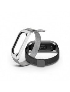 Ersättningsarmband i metall magnetiskt armband för Xiaomi Mi Band 6 / Mi Band 5 / Mi Band 4 / Mi Band 3 Svart