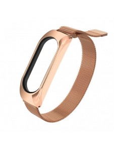 Ersättningsarmband i metall magnetiskt armband för Xiaomi Mi Band 6 / Mi Band 5 / Mi Band 4 / Mi Band 3 Guld Rosa