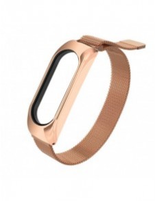 Ersättningsarmband i metall magnetiskt armband för Xiaomi Mi Band 6 / Mi Band 5 / Mi Band 4 / Mi Band 3 Guld Rosa