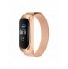 Ersättningsarmband i metall magnetiskt armband för Xiaomi Mi Band 6 / Mi Band 5 / Mi Band 4 / Mi Band 3 Guld Rosa