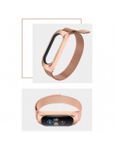 Ersättningsarmband i metall magnetiskt armband för Xiaomi Mi Band 6 / Mi Band 5 / Mi Band 4 / Mi Band 3 Guld Rosa