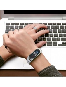 Ersättningsarmband i metall magnetiskt armband för Xiaomi Mi Band 6 / Mi Band 5 / Mi Band 4 / Mi Band 3 Guld Rosa