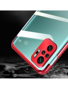 Clear Color Case Gel TPU Galvaniseringsram Skydd för Xiaomi Redmi Note 10 / Redmi Note 10S svart