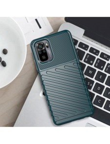 Thunder Case Flexibel Tough Rugged Cover TPU-fodral för Xiaomi Redmi Note 10 / Redmi Note 10S grön