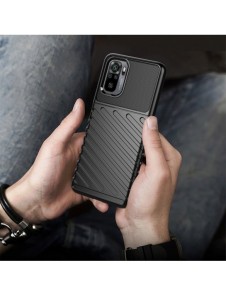 Thunder Case Flexibel Tough Rugged Cover TPU-fodral för Xiaomi Redmi Note 10 / Redmi Note 10S grön