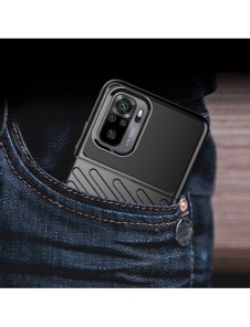 Thunder Case Flexibel Tough Rugged Cover TPU-fodral för Xiaomi Redmi Note 10 / Redmi Note 10S grön