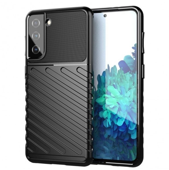 Thunder Case flexibelt pansarskal till Samsung Galaxy S21 FE svart