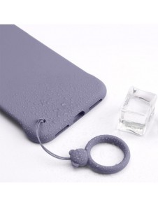 A silicone lanyard for a phone bear ring on a finger skyblue