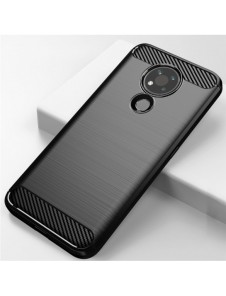 Carbon Case Flexible Cover Sleeve for Nokia 3.4 black