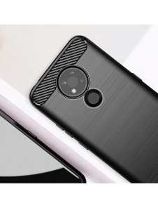Carbon Case Flexible Cover Sleeve for Nokia 3.4 black