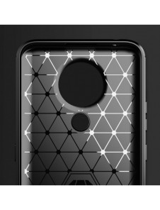 Carbon Case Flexible Cover Sleeve for Nokia 3.4 black