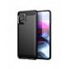 Carbon Case Flexible Cover TPU Case for Motorola Moto G100 / Edge S black