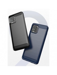 Carbon Case Flexible Cover TPU Case for Motorola Moto G100 / Edge S black
