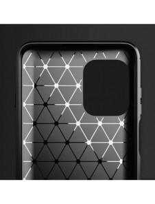 Carbon Case Flexible Cover TPU Case for Motorola Moto G100 / Edge S black