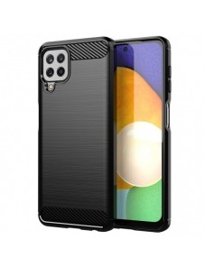 Carbon Case Flexible Cover TPU Case for Samsung Galaxy A22 4G black