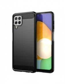 Carbon Case Flexible Cover TPU Case for Samsung Galaxy A22 4G black