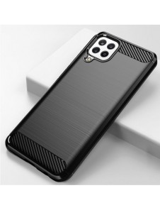 Carbon Case Flexible Cover TPU Case for Samsung Galaxy A22 4G black