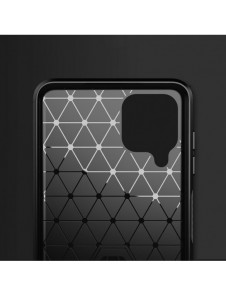 Carbon Case Flexible Cover TPU Case for Samsung Galaxy A22 4G black