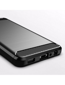 Carbon Case Flexible Cover TPU Case for Samsung Galaxy A22 4G black