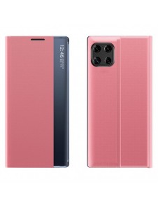 Sleep Case Bookcase Type Case with Smart Window for Samsung Galaxy A22 5G pink