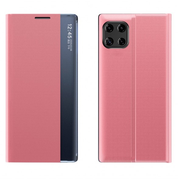 Sleep Case Bookcase Type Case with Smart Window for Samsung Galaxy A22 5G pink