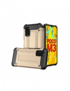 Hybrid Armor Case Tough Rugged Cover for Xiaomi Redmi Note 10 5G / Poco M3 Pro golden