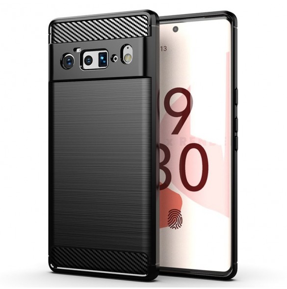 Carbon Case Flexible cover for Google Pixel 6 Pro black
