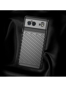 Thunder Case Flexible Tough Rugged Cover TPU Case for Google Pixel 6 black
