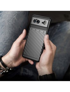 Thunder Case Flexible Tough Rugged Cover TPU Case for Google Pixel 6 black