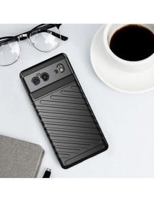 Thunder Case Flexible Tough Rugged Cover TPU Case for Google Pixel 6 black