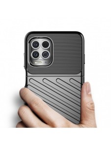 Thunder Case Flexible Tough Rugged Cover TPU Case for Motorola Moto G100 / Edge S black